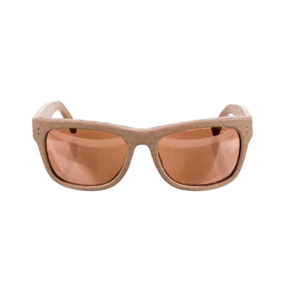 Python leather sunglasses